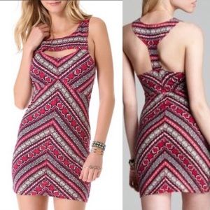 Free People Intimate Tribal Bodycon Cut Out Dress